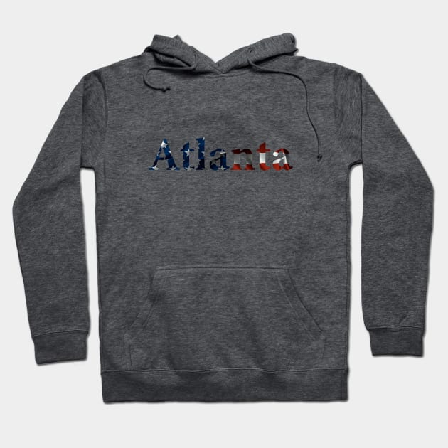 Atlanta American Flag Hoodie by AdventureFinder